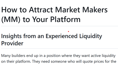Attracting Market Makers